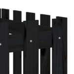 vidaXL Vyvýšený záhon s dizajnom plotu čierny 200x50x50 cm borovica – Obrázok 7