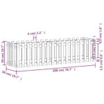 vidaXL Vyvýšený záhon s dizajnom plotu čierny 200x50x50 cm borovica – Obrázok 9