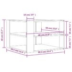 vidaXL Konferenčný stolík dymový dub 58x58x40 cm kompozitné drevo – Obrázok 9