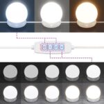 vidaXL Toaletný stolík s LED svetlami čierny 90x42x132,5 cm – Obrázok 9