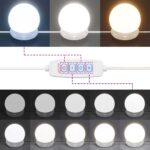 vidaXL Toaletný stolík s LED svetlami dymový dub 90x42x132,5 cm – Obrázok 8