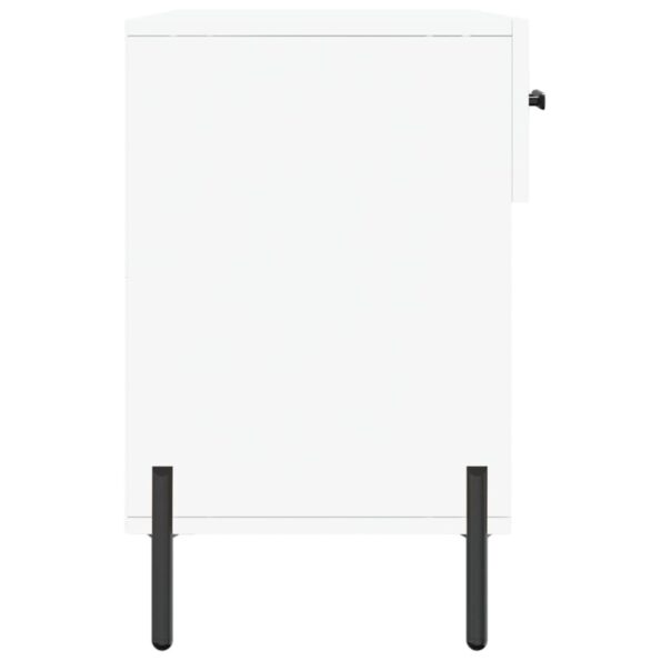 vidaXL Lavička na topánky, biela 102x35x55 cm, kompozitné drevo – Obrázok 7