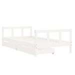 vidaXL Rám detskej postele zásuvky biely 90x190 cm masívna borovica – Obrázok 3