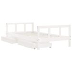 vidaXL Rám detskej postele zásuvky biely 90x190 cm masívna borovica – Obrázok 4