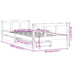 vidaXL Rám detskej postele zásuvky biely 90x190 cm masívna borovica – Obrázok 10