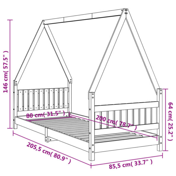 VXL8720845445188_g_en_hd_7.jpg vidaXL Rám detskej postele čierny 80x200 cm masívna borovica – Obrázok 9