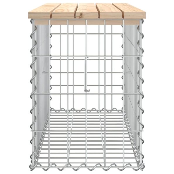 vidaXL Záhradná lavička gabiónový dizajn 83x31,5x42cm masívna borovica – Obrázok 4