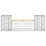 vidaXL Záhradná lavička gabiónový dizajn 183x41x60,5 masívna borovica – Obrázok 3