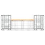 vidaXL Záhradná lavička gabiónový dizajn 183x41x60,5 masívna borovica – Obrázok 5