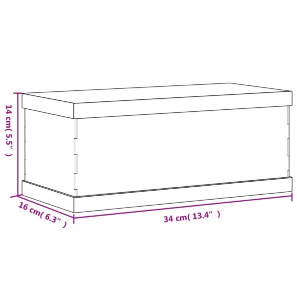 vidaXL Vitrína priehľadná 34x16x14 cm akryl – Obrázok 6