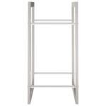 vidaXL Stojan na krbové drevo 80x28x86 cm nehrdzavejúca oceľ – Obrázok 5
