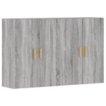 vidaXL Nástenné skrinky 2 ks sivý dub sonoma kompozitné drevo – Obrázok 2