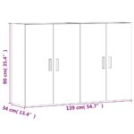 vidaXL Nástenné skrinky 2 ks sivý dub sonoma kompozitné drevo – Obrázok 12