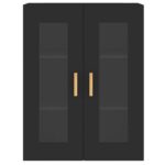 vidaXL Nástenné skrinky 2 ks čierne kompozitné drevo – Obrázok 7