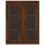 vidaXL Vysoká skrinka hnedý dub 69,5x34x180 cm spracované drevo – Obrázok 6