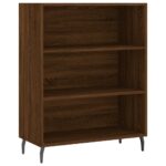 vidaXL Vysoká skrinka hnedý dub 69,5x34x180 cm spracované drevo – Obrázok 7