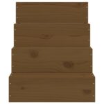 vidaXL Schody pre domáce zvieratá medové 40x49x47 cm masívna borovica – Obrázok 4