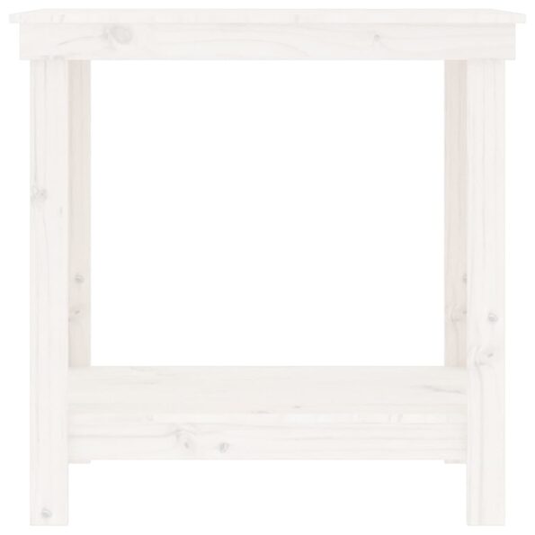 vidaXL Pracovná lavica biela 80x50x80 cm masívna borovica – Obrázok 5