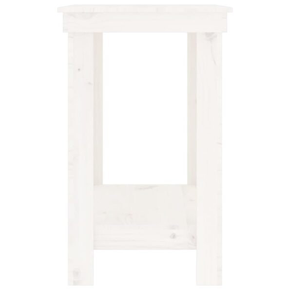 vidaXL Pracovná lavica biela 80x50x80 cm masívna borovica – Obrázok 6