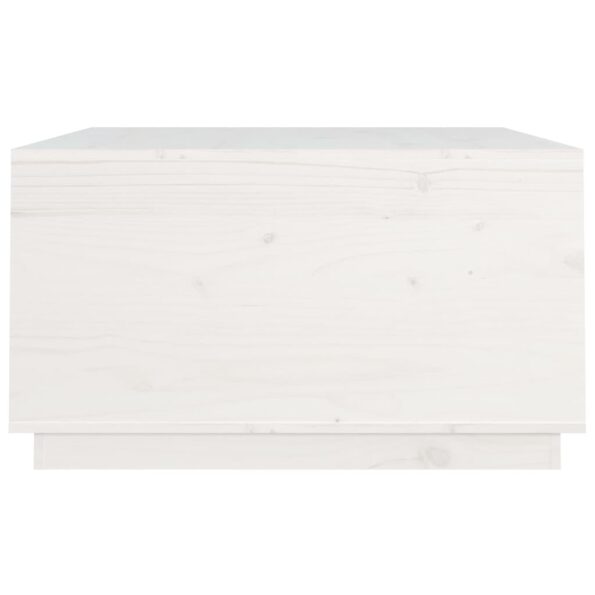 vidaXL Konferenčný stolík biely 80x80x45 cm borovicový masív – Obrázok 8