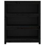vidaXL Knižnica čierna 80x35x97 cm masívna borovica – Obrázok 5