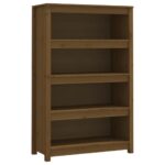 VidaXL Knižnica medovohnedá 80x35x126 cm masívna borovica – Obrázok 2
