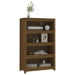 VidaXL Knižnica medovohnedá 80x35x126 cm masívna borovica – Obrázok 4