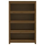 VidaXL Knižnica medovohnedá 80x35x126 cm masívna borovica – Obrázok 5