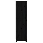 VidaXL Knižnica čierna 80x35x126 cm masívna borovica – Obrázok 6