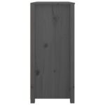 VidaXL Bočná skrinka sivá 100x40x90 cm masívna borovica – Obrázok 5