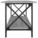 vidaXL Konferenčný stolík Sivý sonoma 100x45x45 cm spr. drevo a železo – Obrázok 5