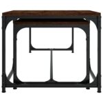 vidaXL Konferenčné stolíky 2 ks hnedý dub spracované drevo – Obrázok 5