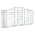 vidaXL Oblúkové gabionové koše 5 ks 200x30x80/100cm pozinkované železo – Obrázok 3