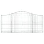 vidaXL Oblúkové gabionové koše 5 ks 200x30x80/100cm pozinkované železo – Obrázok 4