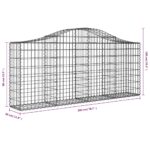 vidaXL Oblúkové gabionové koše 7 ks 200x30x80/100cm pozinkované železo – Obrázok 6