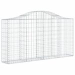 vidaXL Oblúkové gabiónové koše 5 ks 200x30x100/120cm pozinkov. železo – Obrázok 3