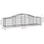 vidaXL Oblúkový gabionový kôš 6 ks 200x50x40/60 cm pozinkované železo – Obrázok 6