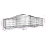 vidaXL Oblúkový gabionový kôš 8 ks 200x50x40/60 cm pozinkované železo – Obrázok 6