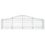 vidaXL Oblúkový gabionový kôš 10 ks 200x50x40/60 cm pozinkované železo – Obrázok 4