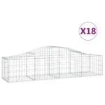 vidaXL Oblúkový gabionový kôš 18 ks 200x50x40/60 cm pozinkované železo – Obrázok 2