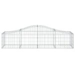 vidaXL Oblúkový gabionový kôš 25 ks 200x50x40/60 cm pozinkované železo – Obrázok 4