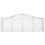 vidaXL Oblúkový gabionový kôš 7 ks 200x50x60/80 cm pozinkované železo – Obrázok 4