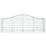 vidaXL Oblúkový gabionový kôš 9 ks 200x50x60/80 cm pozinkované železo – Obrázok 4