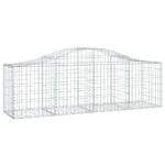vidaXL Oblúkový gabionový kôš 11 ks 200x50x60/80 cm pozinkované železo – Obrázok 3