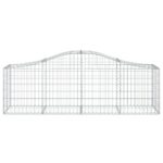 vidaXL Oblúkový gabionový kôš 12 ks 200x50x60/80 cm pozinkované železo – Obrázok 4