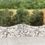 vidaXL Oblúkový gabionový kôš 15 ks 200x50x60/80 cm pozinkované železo