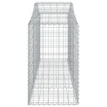 vidaXL Oblúkové gabionové koše 3 ks 200x50x80/100cm pozinkované železo – Obrázok 5