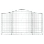 vidaXL Oblúkové gabiónové koše 7ks 200x50x100/120cm pozinkované železo – Obrázok 4