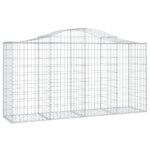 vidaXL Oblúkové gabiónové koše 30 ks 200x50x100/120cm pozinkov. železo – Obrázok 3