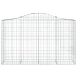 vidaXL Oblúkové gabionové koše 11 ks 200x50x120/140 cm pozink. železo – Obrázok 4
